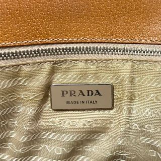 PRADA - 【PRADA】プラダ オールレザー 三角ロゴ トップハンドル