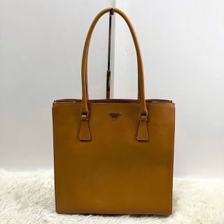 PRADA - 【PRADA】プラダ オールレザー 三角ロゴ トップハンドル