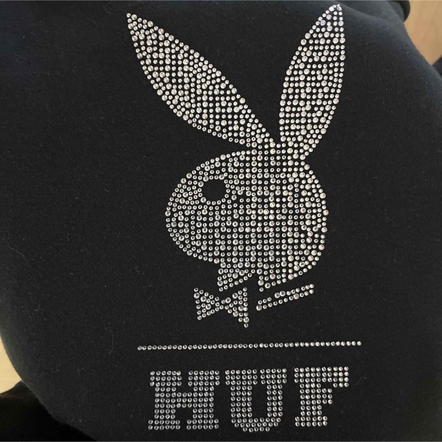 HUF×プレイボーイ コラボパーカー ブラック　Lサイズ