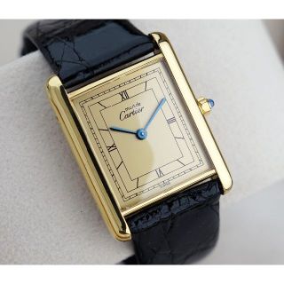 カルティエ(Cartier)の美品 カルティエ マスト タンク ゴールド ローマン LM Cartier(腕時計(アナログ))