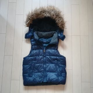 ギャップキッズ(GAP Kids)のGapkids ダウンベスト　子供　110　男の子　女の子　ネイビー　ギャップ(ジャケット/上着)