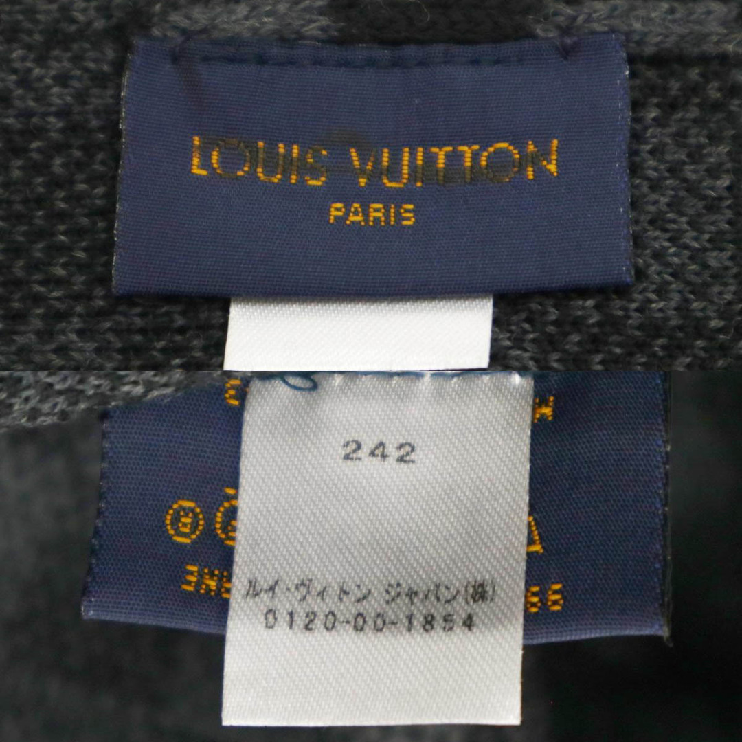 ルイヴィトン ボネ プティ ダミエ ウール ニットキャップ M76043 ユニセックス ブラック グレー LOUIS VUITTON [美品]  【アパレル・小物】