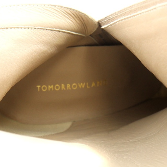 TOMORROWLAND(トゥモローランド)のトゥモローランド ロングブーツ チャンキーヒール レザー 25cm ベージュ レディースの靴/シューズ(ブーツ)の商品写真