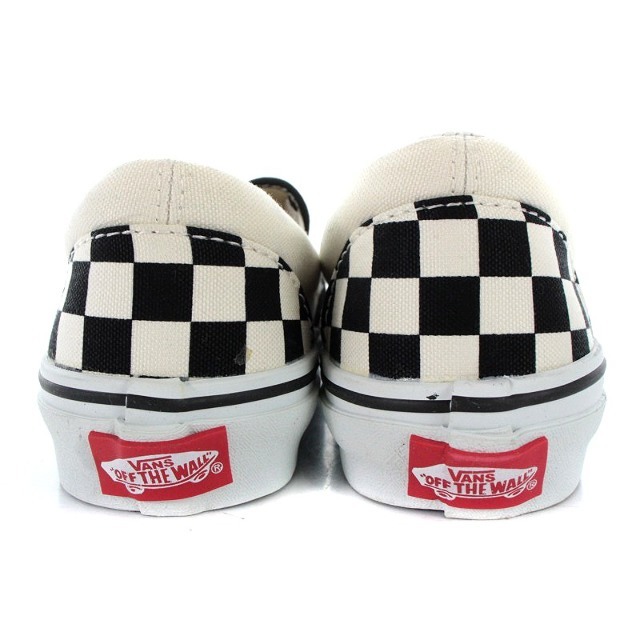 VANS(ヴァンズ)のバンズ スリッポン ブロックチェック キャンバス 24.5cm 黒 白 レディースの靴/シューズ(スニーカー)の商品写真