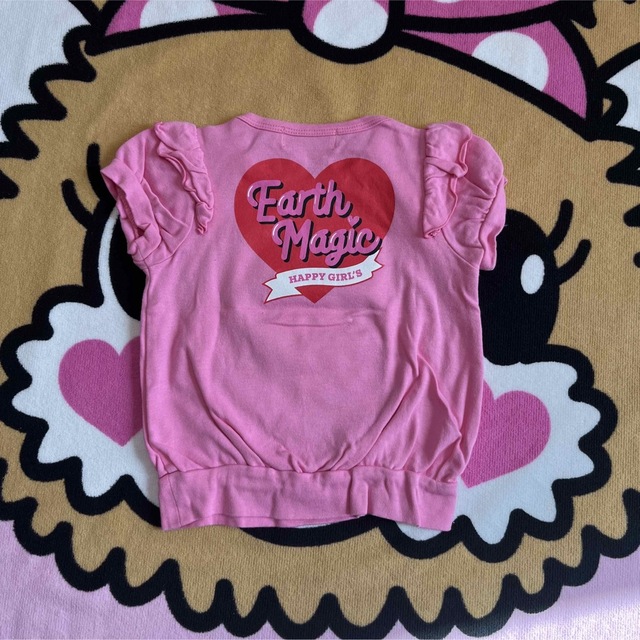 EARTHMAGIC(アースマジック)の12、ラブレターTシャツ90 キッズ/ベビー/マタニティのキッズ服女の子用(90cm~)(Tシャツ/カットソー)の商品写真