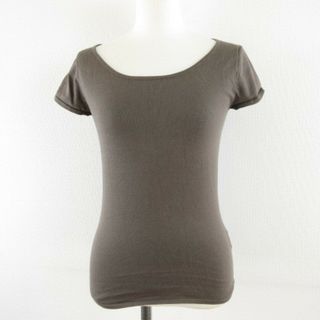 ボディドレッシングデラックス(BODY DRESSING Deluxe)のボディドレッシングデラックス Deluxe カットソー ニット 半袖 茶 38(カットソー(半袖/袖なし))