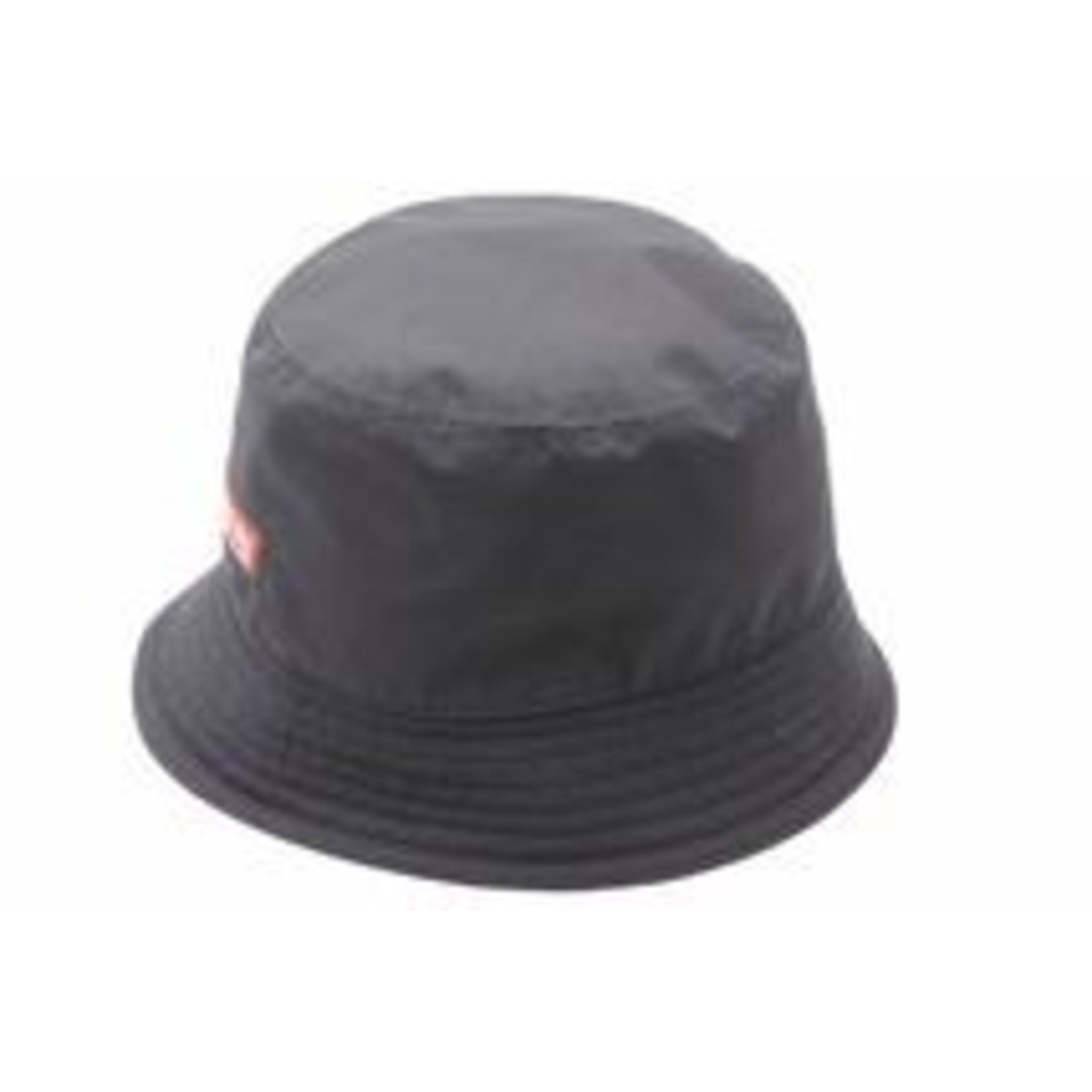 PRADA プラダ テクニカルファブリック ロゴ バケットハット 帽子 イタリア製 コットン ブラック レッド サイズL 美品 中古 47826