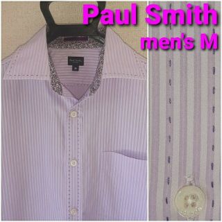 ポールスミス(Paul Smith)の【美品】Paul Smith ドレスシャツ メンズM ストライプ＆花柄(シャツ)