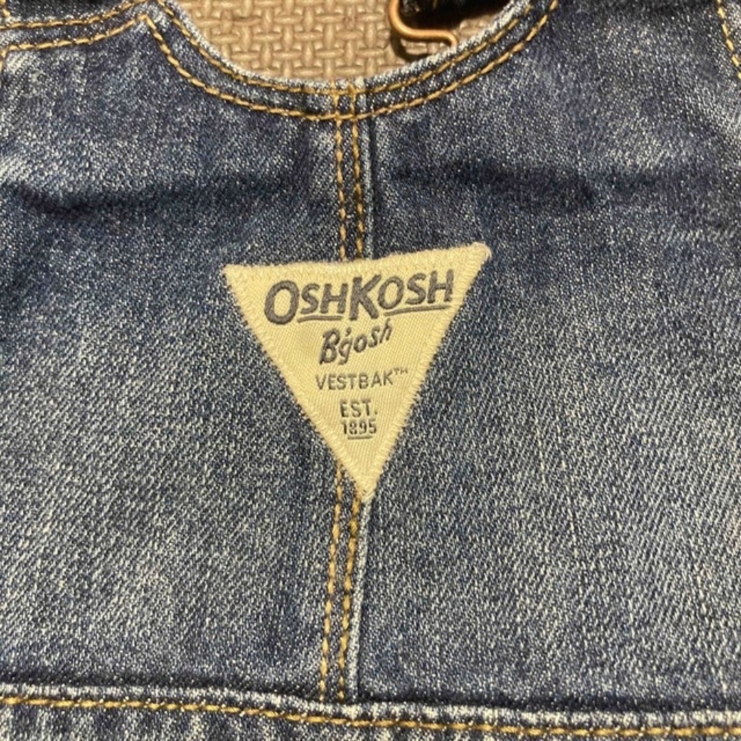 OshKosh(オシュコシュ)のOSHKOSH デニム×フリルスカート　18M キッズ/ベビー/マタニティのキッズ服女の子用(90cm~)(ワンピース)の商品写真