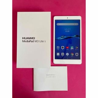 ファーウェイ(HUAWEI)の美品　Huawei MediaPad M3 Lite s 701HW ホワイト(タブレット)