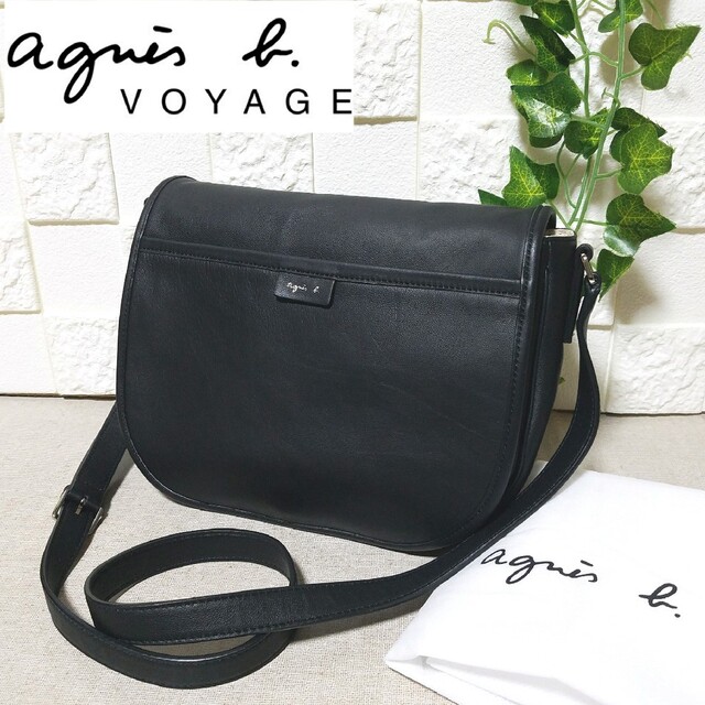 agnes b. VOYAGE アニエスベー ボヤージュ ブラック レザーバッグ