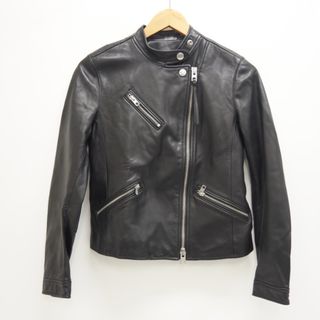 COACH カウレザーライダースジャケット XS/コーチ 高級 シングル 25万