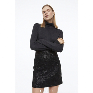 エイチアンドエム(H&M)のH&M🍋新品　Aラインスカート　ジャガード　ミニスカート　ショートスカート(ミニスカート)
