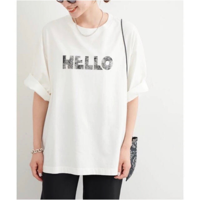 FRAMeWORK 度詰め天竺HELLO Tシャツ　 レディースのトップス(Tシャツ(半袖/袖なし))の商品写真