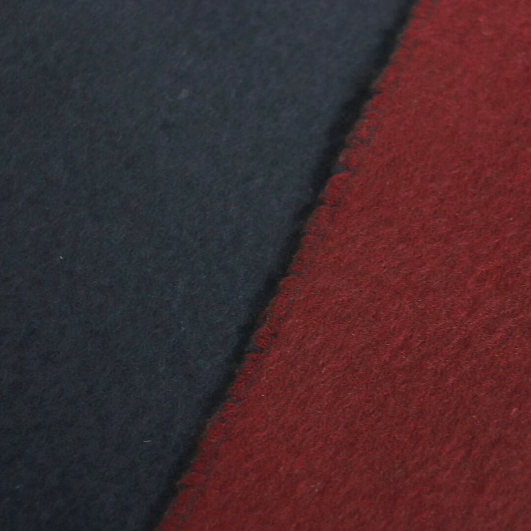 良品▽HERMES エルメス ロゴ刺繍入り フリンジ付き カシミヤ100