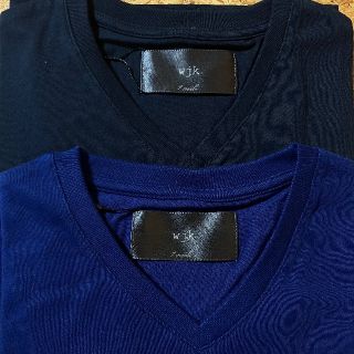 ダブルジェーケー(wjk)のwjk Vネック 半袖 Tシャツ S 2枚セット ブルー ネイビー (Tシャツ/カットソー(半袖/袖なし))