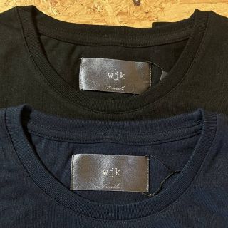 ダブルジェーケー(wjk)のwjk クルーネック 長袖 Tシャツ S 2枚セット ブラック ネイビー(Tシャツ/カットソー(七分/長袖))