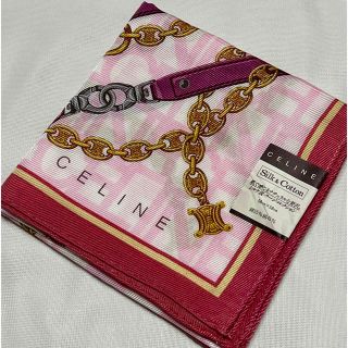 セリーヌ(celine)の【新品】セリーヌ💖ハンカチシルク混　ミニスカーフ🇫🇷(ハンカチ)