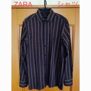 ザラ(ZARA)の【美品】ZARA ザラ　シャツ　ストライプ　メンズ(シャツ)