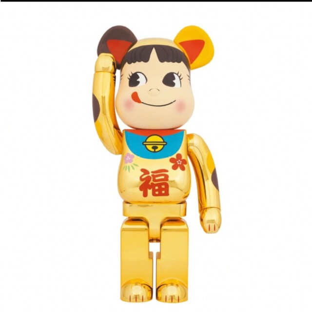 キャラクターグッズBE@RBRICK 招き猫 ペコちゃん 福 金メッキ 1000%