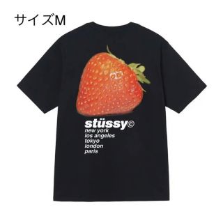 【新品】stussy Tシャツ　サイズXL ブラック　いちご