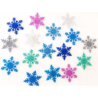 ラメ入りアイロンシート♡雪の結晶10枚450円(各種パーツ)