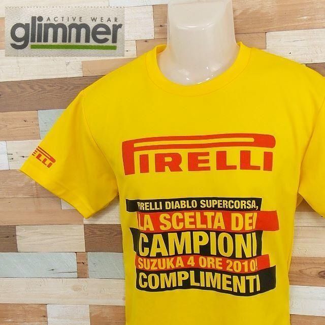 【glimmer】 美品 PIRELLI グリマー イエロー半袖Tシャツ M メンズのトップス(Tシャツ/カットソー(半袖/袖なし))の商品写真