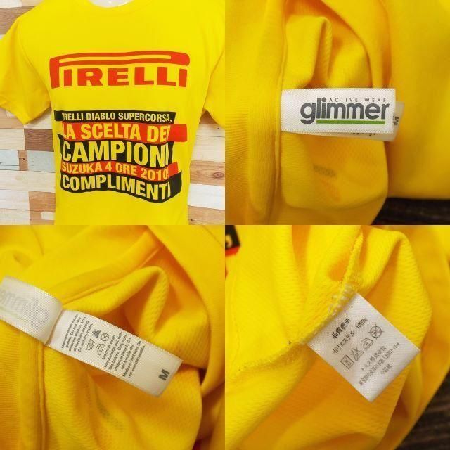 【glimmer】 美品 PIRELLI グリマー イエロー半袖Tシャツ M メンズのトップス(Tシャツ/カットソー(半袖/袖なし))の商品写真