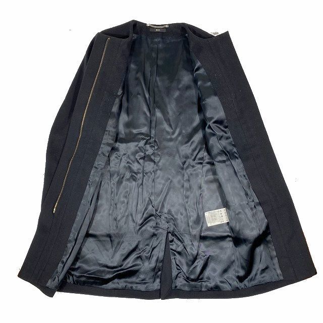ヒューゴボス HUGO BOSS ノーカラーコート ウール カシミヤ ブレンド
