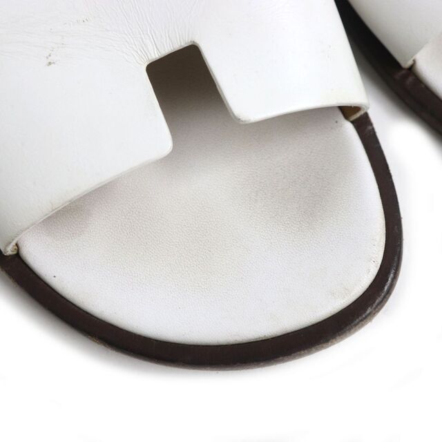 大人気▽現行品 HERMES エルメス イズミール Hロゴ レザー スライド