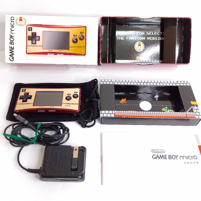 人気色 Nintendo ゲームボーイミクロ ファミコンバージョン 一式セット