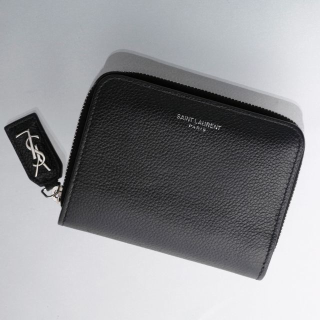 Saint Laurent   KM 良品 サンローランパリ ロゴ文字 本革