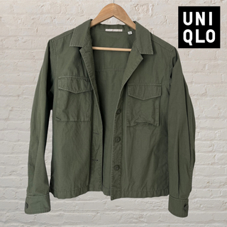 ユニクロ(UNIQLO)のUNIQLO WOMAN ミリタリーシャツジャケット Mサイズ(ミリタリージャケット)