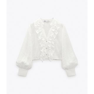 ザラ(ZARA)のフリル付きブラウス(シャツ/ブラウス(長袖/七分))