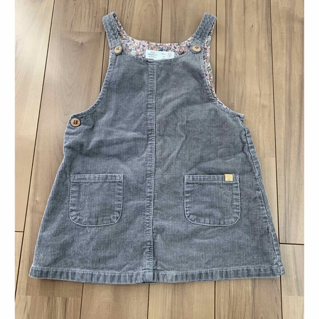 ZARA KIDS(ザラキッズ)の美品　ZARAベビー　ジャンパースカート　グレー エンタメ/ホビーのコスプレ(衣装)の商品写真