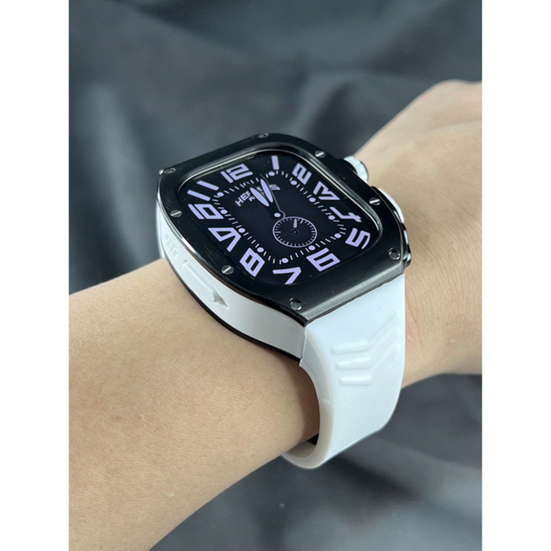 Apple Watch(アップルウォッチ)の49mmウルトラ用　アップルウォッチ用ステンレスケースベルト付き メンズの時計(その他)の商品写真