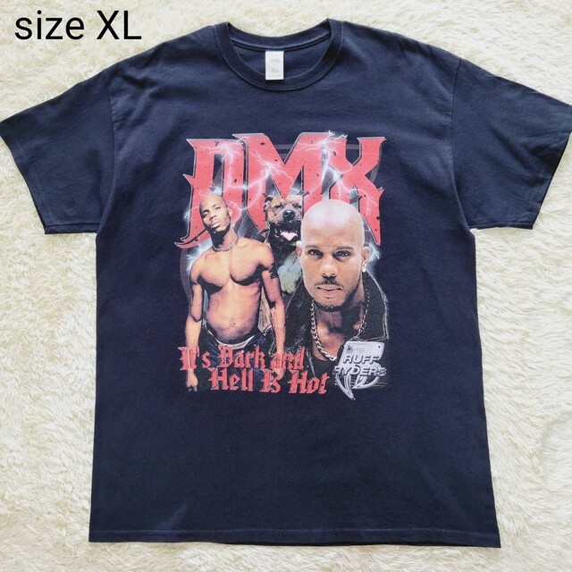 【希少】サイズXL  DMX  Tシャツ　ラップT　ヒップホップ　ブラック