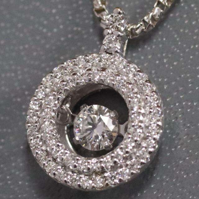 K18WG ダイヤ ペンダント ネックレス gold diamond pendant necklace-