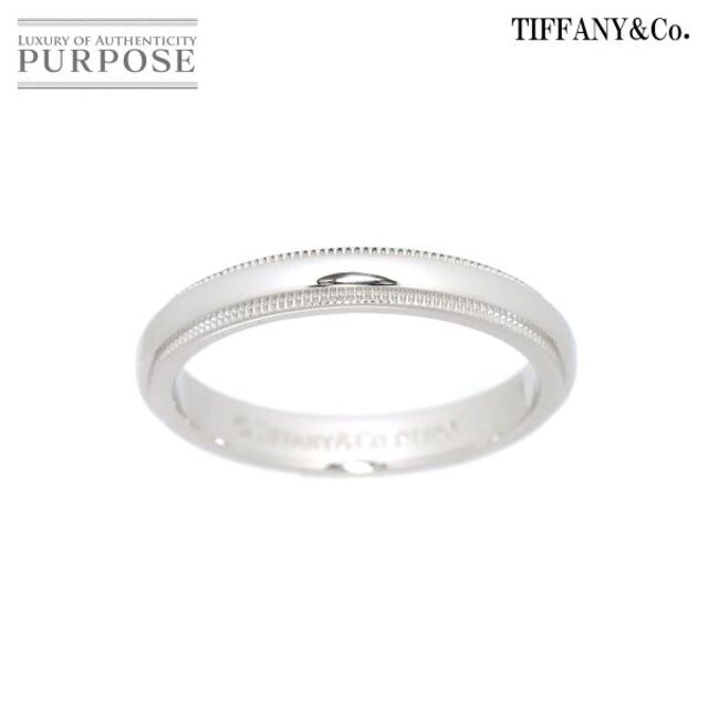 ティファニー TIFFANY&CO. ミルグレイン 13号 リング 幅3mm Pt