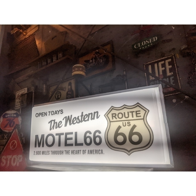 アメリカン 電飾看板 ルート66 ウォールランプ #ROUTE66 #看板 www