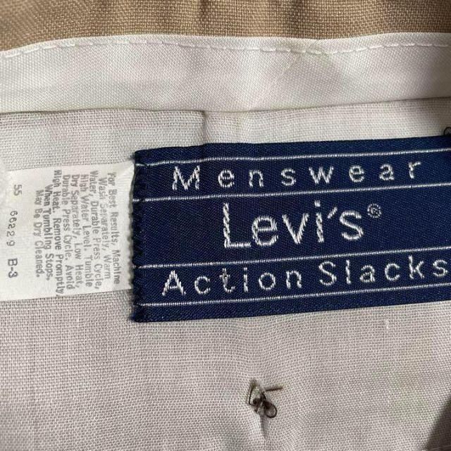 80's Levi's ACTION SLACKS TALON USA ベージュ