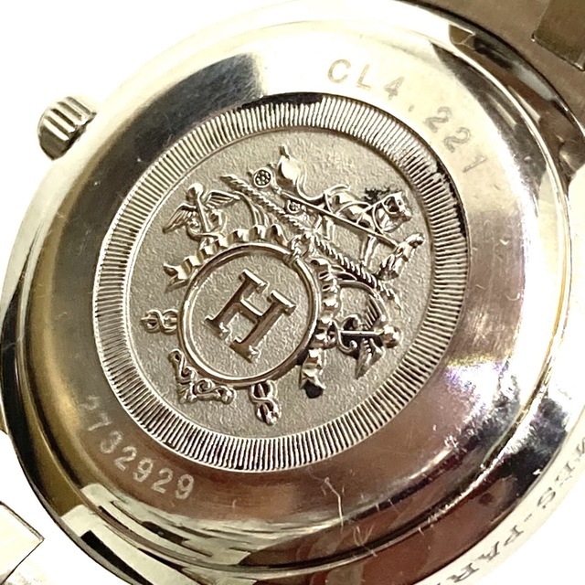 美品稼働品 エルメス CL4.221 クリッパー ナクレ ホワイトシェル
