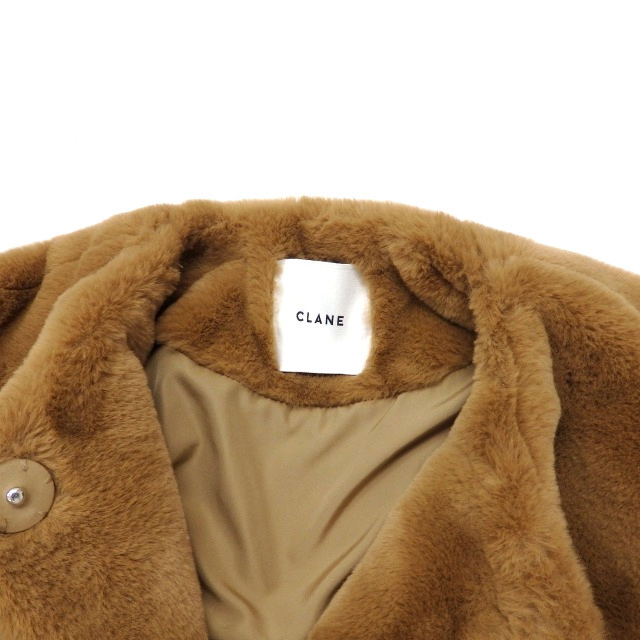 クラネ CLANE 22AW ノーカラーリコファーコート 長袖 1 ベージュ | www