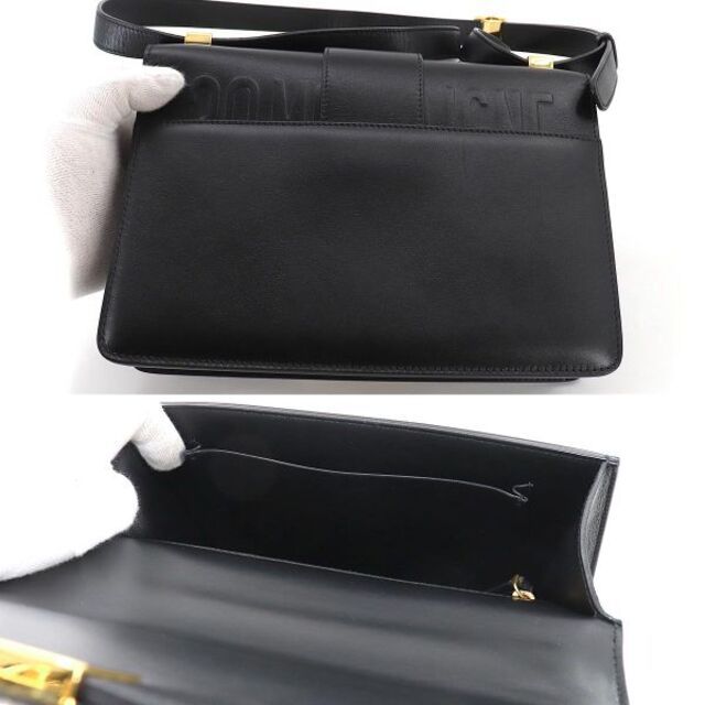 未使用 展示品 クリスチャン ディオール Christian Dior 30 モンテーニュ ショルダー バッグ レザー ブラック M9203UMOS VLP 90185511