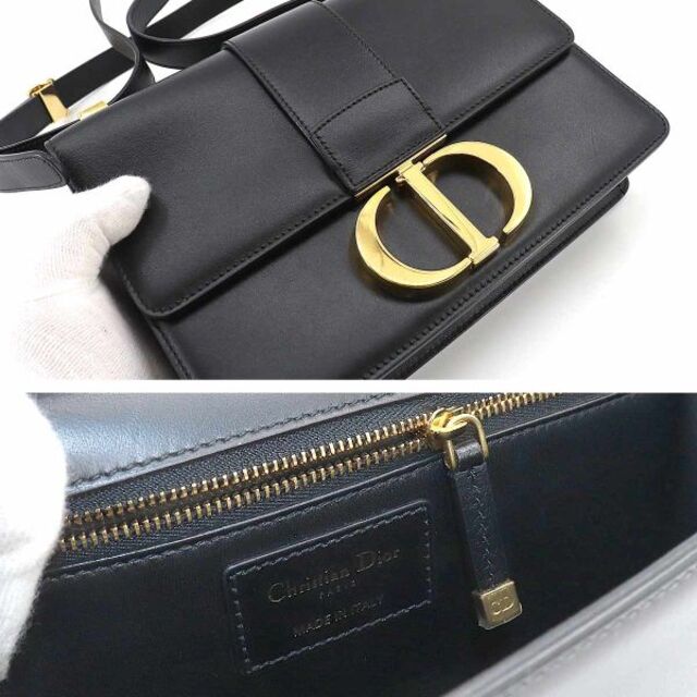 未使用 展示品 クリスチャン ディオール Christian Dior 30 モンテーニュ ショルダー バッグ レザー ブラック M9203UMOS VLP 90185511