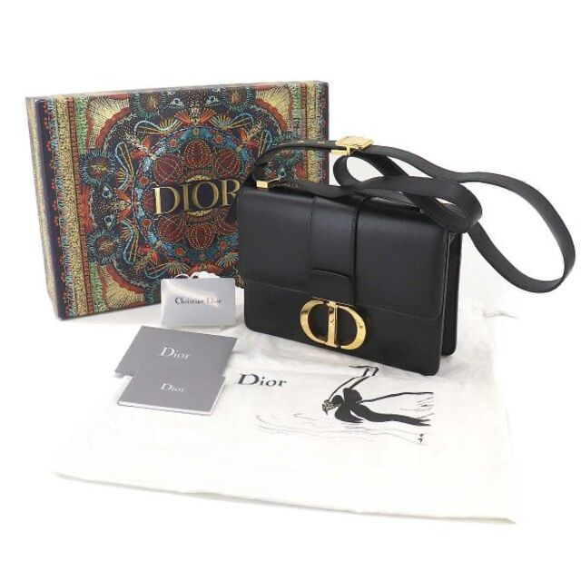 未使用 展示品 クリスチャン ディオール Christian Dior 30 モンテーニュ ショルダー バッグ レザー ブラック M9203UMOS VLP 90185511