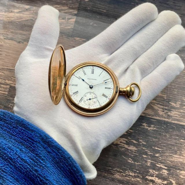 動作品】ウォルサム アンティーク 懐中時計 1903年 手巻き ハンター