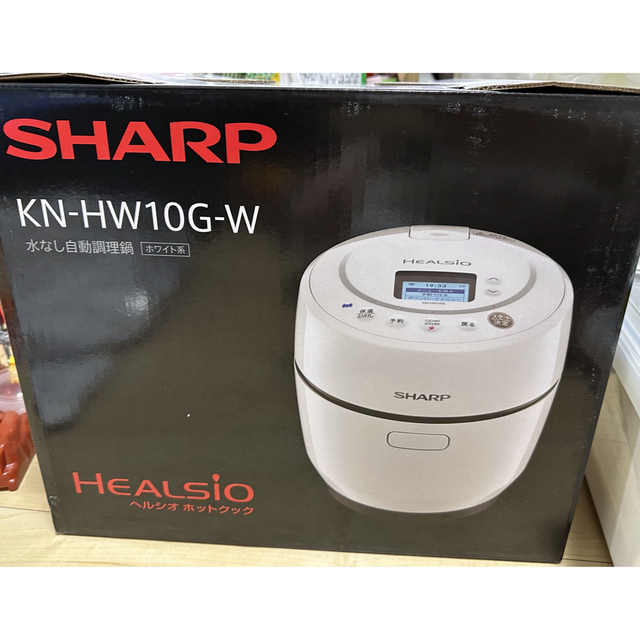 SHARP(シャープ)の【うーたんママ様専用】シャープ ヘルシオ ホットクックKN-HW10G-W スマホ/家電/カメラの調理家電(その他)の商品写真