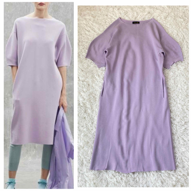 美品✨ドゥロワー ロングワンピース 春服 ニット ワンピース 綿 【年中