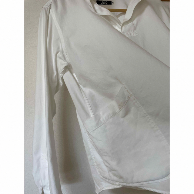 LOLO(ロロ)のしん様専用LOLO 白長袖　プルオーバーシャツ　Mサイズ メンズのトップス(シャツ)の商品写真